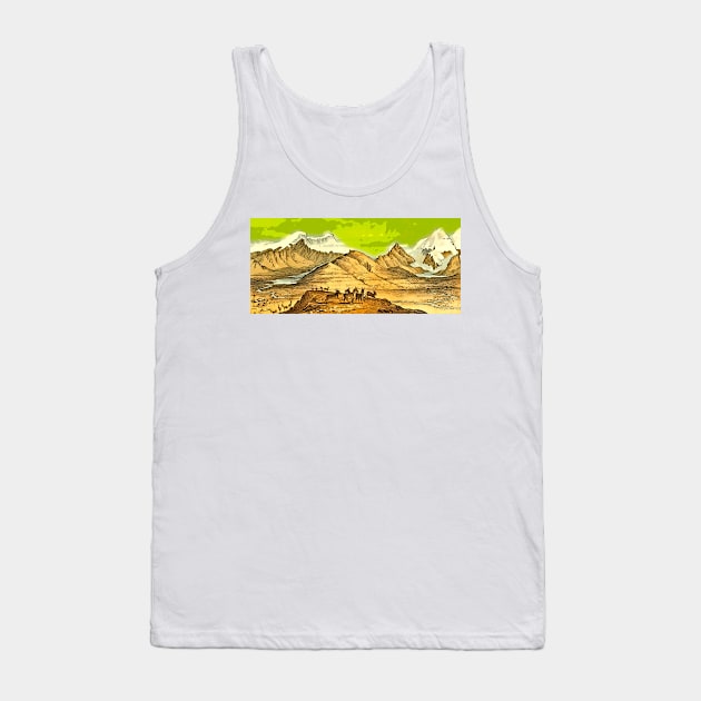 antelopes under a green sky Tank Top by Marccelus